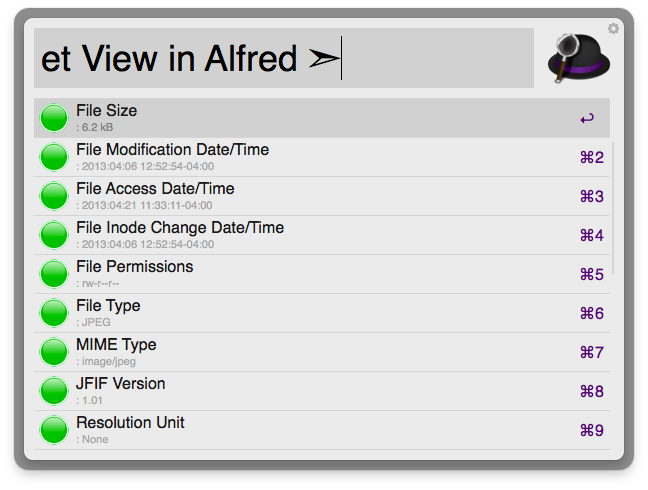 EXIF Data Alfred Workflow - Share your Workflows - Alfred App Community ...